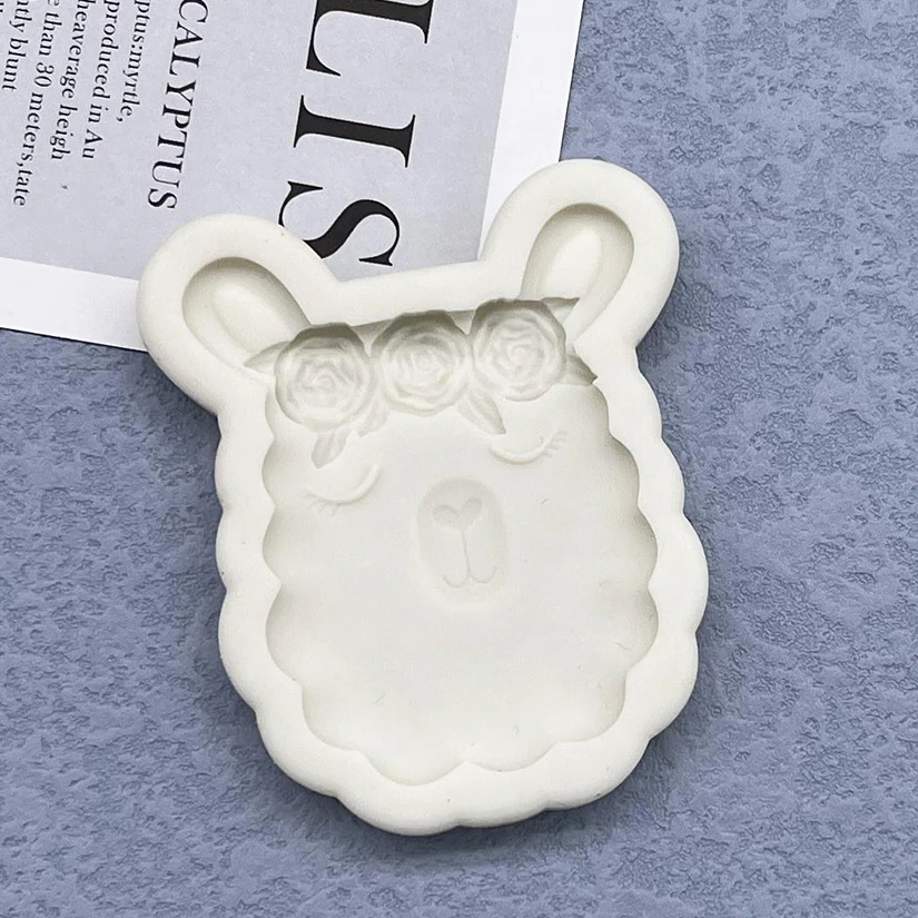 Sheep Alpaca Flower Silicone Mold Sugarcraft Cupcake Baking Mold Fondant Cake Decorating Tools