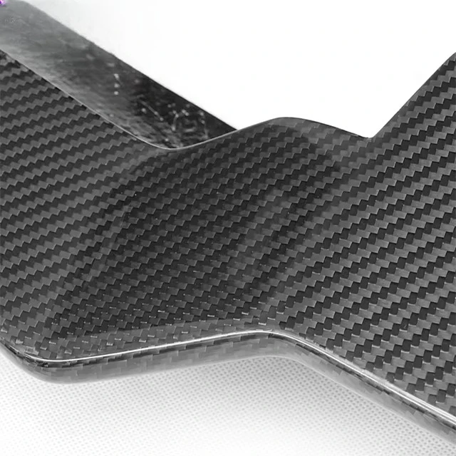 For Tesla Model X Dry Carbon Fiber Front Lip Body Kit Dry Carbon Fiber C Style Front Bumper Lip 4