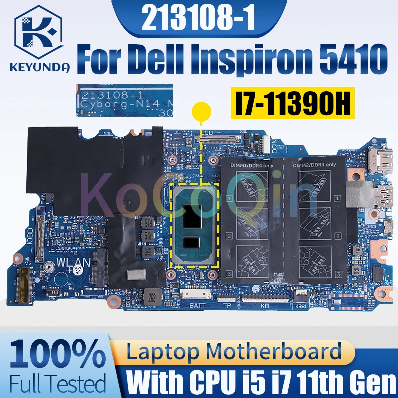 

213108-1 For Dell Inspiron 5410 Notebook Mainboard 0M21YK 0G4KXN I5-11320H I7-11390H Laptop Motherboard Full Tested