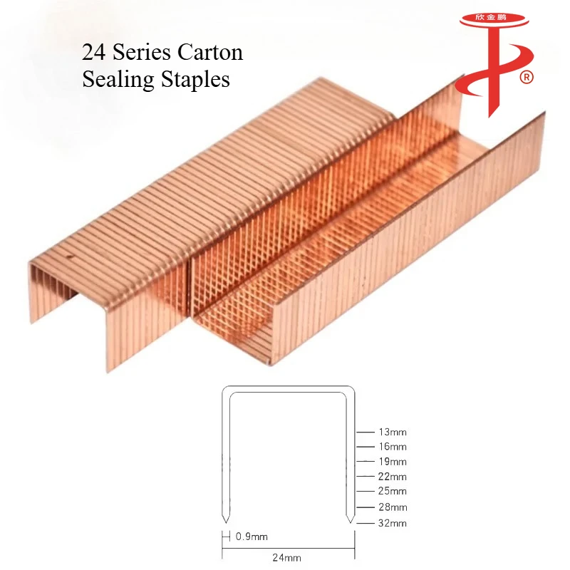 

U-Type Staples Industrial Grade Copper-Coated Sealing Nails Carton Closing Uñas Tachuelas Para Madera for Paper Boxes Stapler
