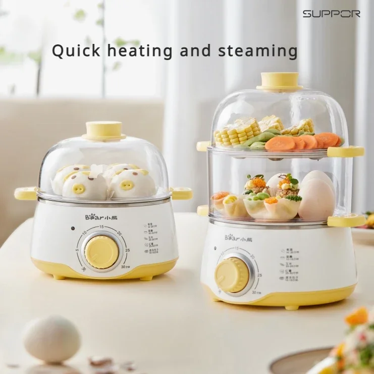 Household Multifunctional Double - layer Steamed Egg Machine with Automatic Power Off: Small, Ideal for Dormitory