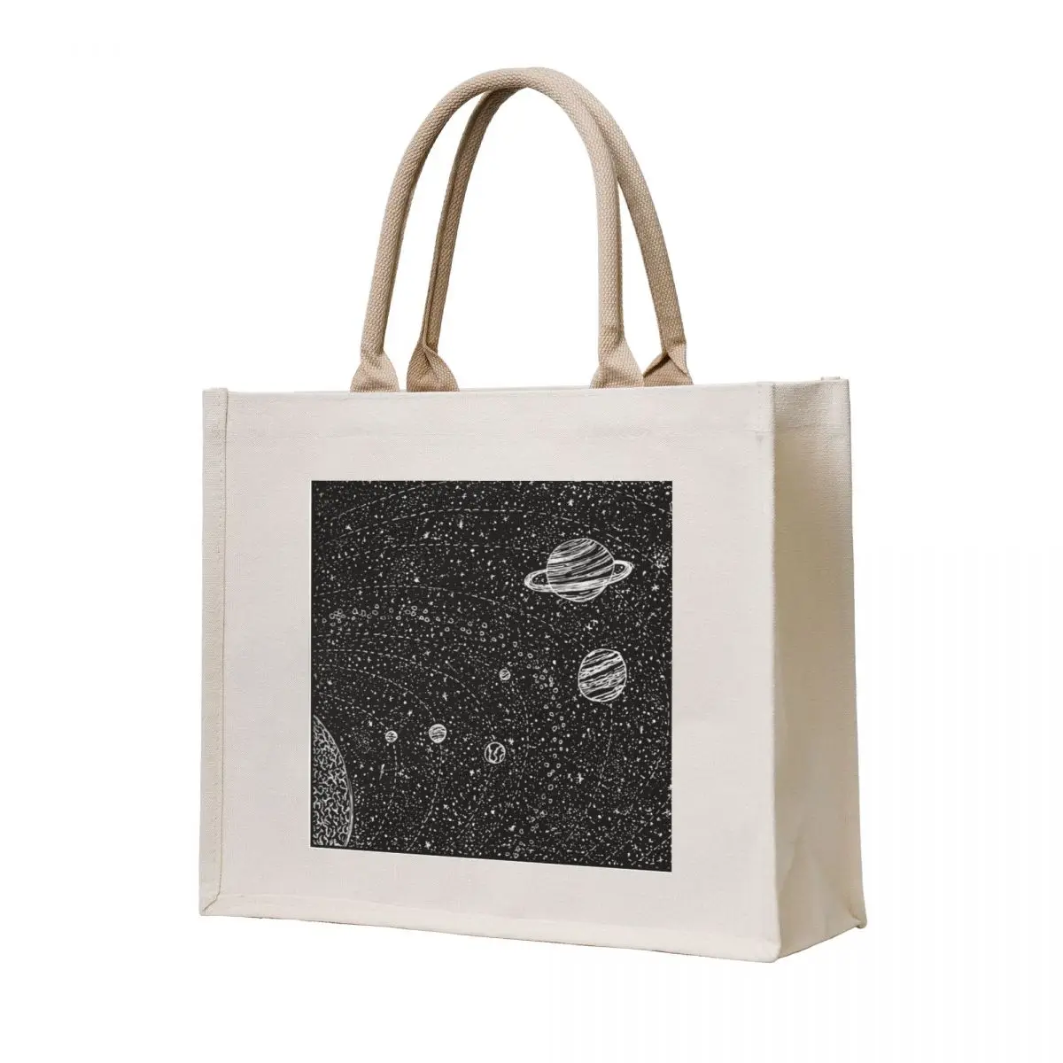 

Black Space Tote Bag Cloth bags large size bags free delivery bags
