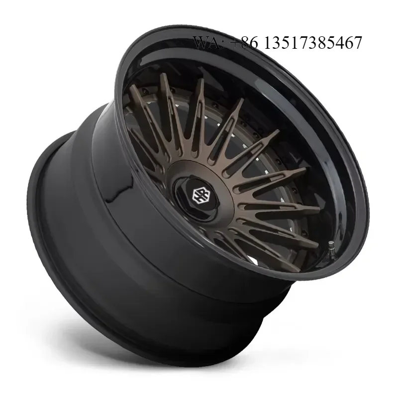 New HRW Forged Concave Aluminum Alloy Wheels Multi Spoke Carbon Fiber 8J Width 5x4.5 Lug Pattern Silver Finish