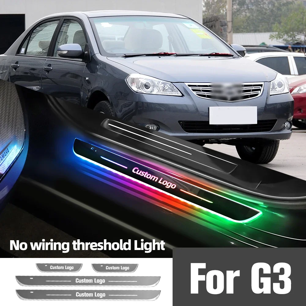 

For BYD G3 2009-2014 2010 2011 2012 2013 Car Door Sill Light Customized Logo LED Welcome Threshold Pedal Lamp Accessories