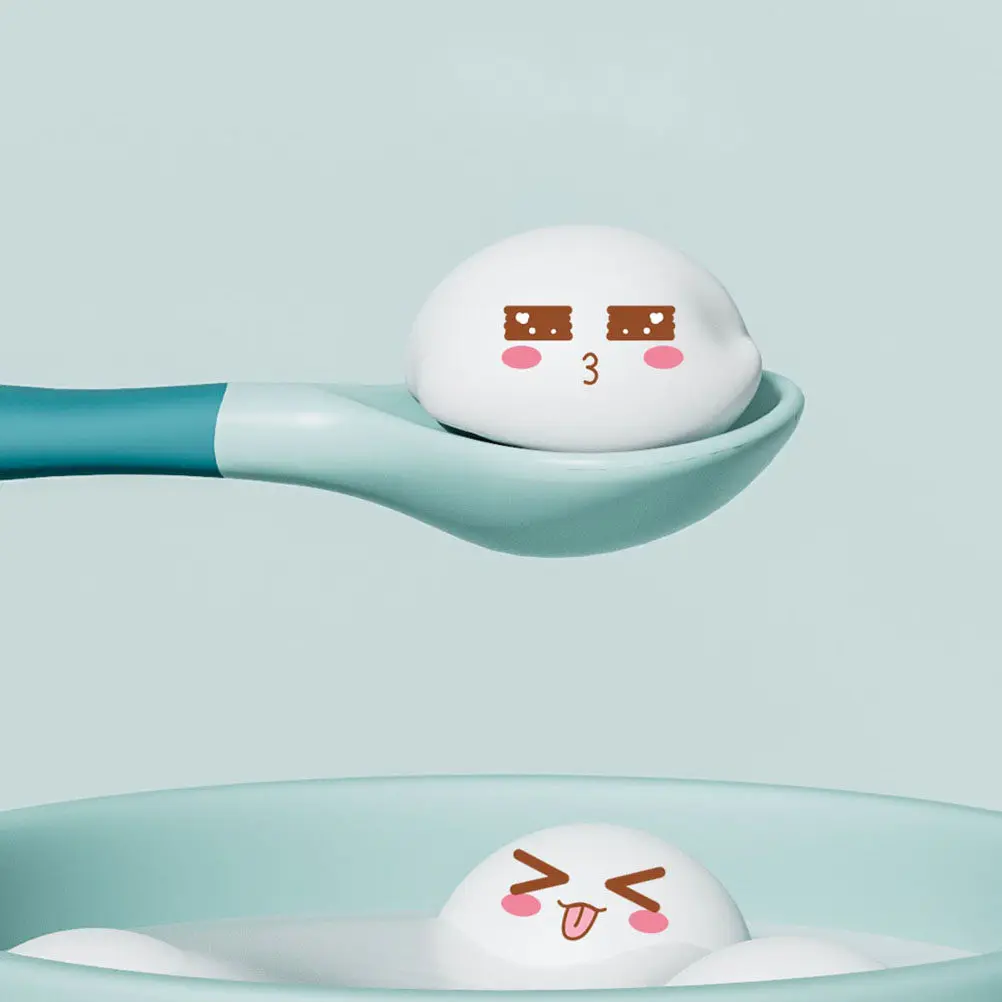 

4 шт., детская тренировочная ложка из материала PP TPE, безопасная, прочная, с изогнутой ручкой, удобная ручка, инструмент для кормления младенцев, новорожденных, малышей