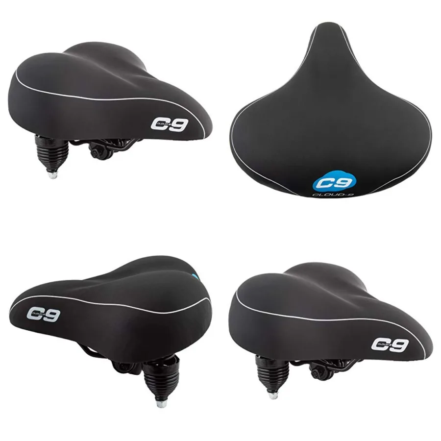 

Sunlite Bicycle Suspension Cruiser Saddle, Cruiser Gel, Tri-color Black