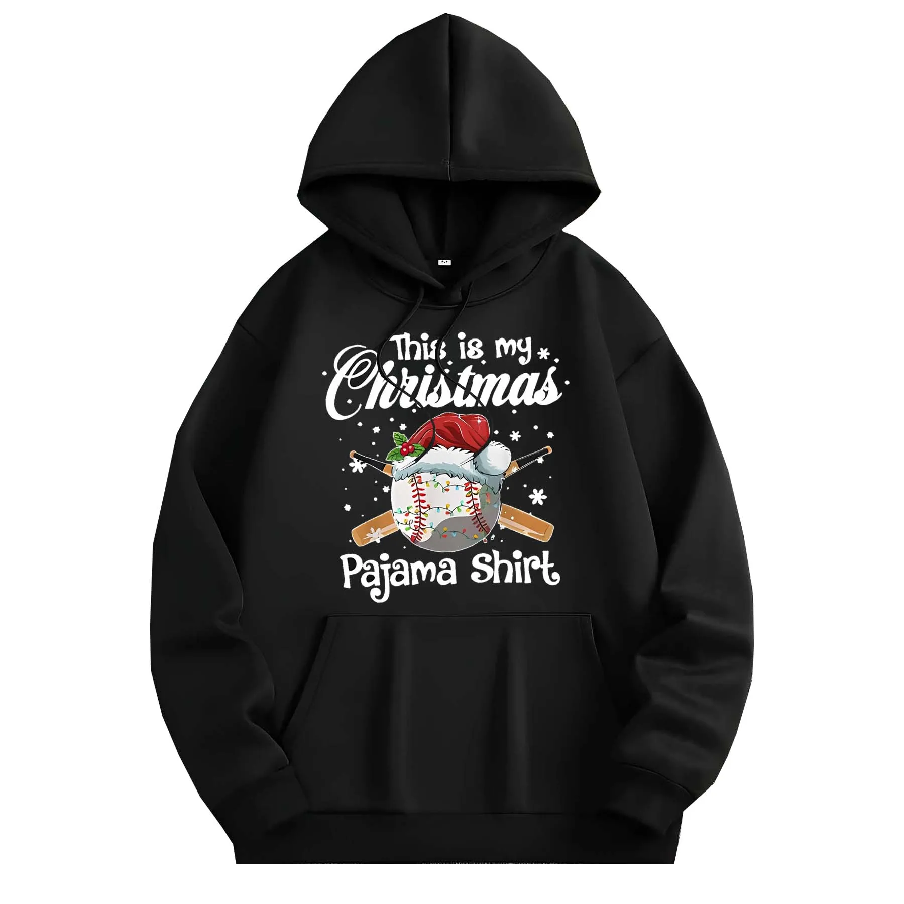 سويت شيرت كاجوال بغطاء للرأس للرجال لعيد الميلاد بتصميم مضحك "هذا هو زي عيد الميلاد الحصري" #2