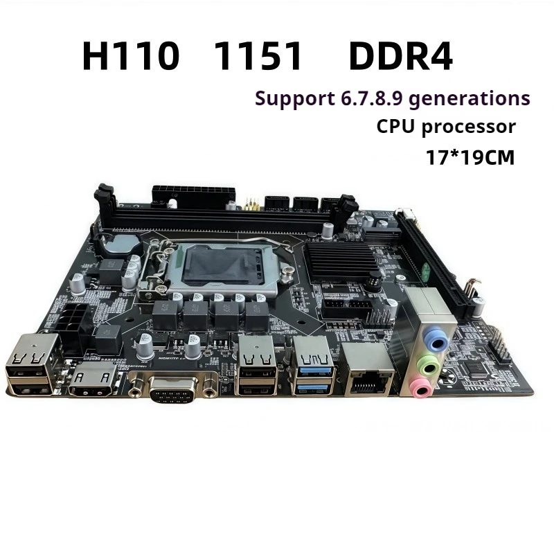 

H110 desktop computer main board 1151 pins DDR3 DDR4 solid state M2 support 6 7 8 9 generation CPU