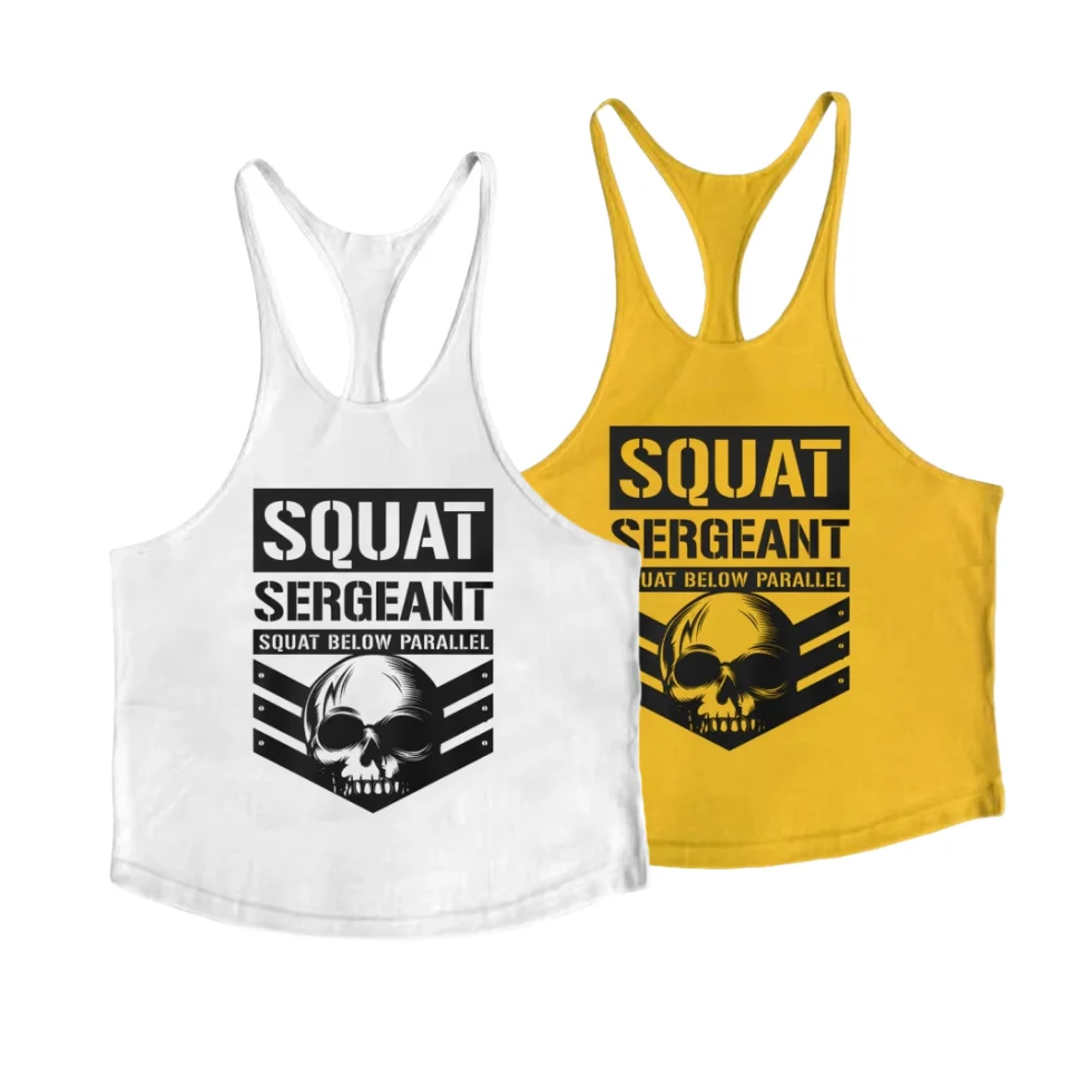 

Gym Bodybuilding Men's Tank Top – Sleeveless Y-Back Vest, Cotton Breathable Fitness Clothing for Lifting, Strength Training