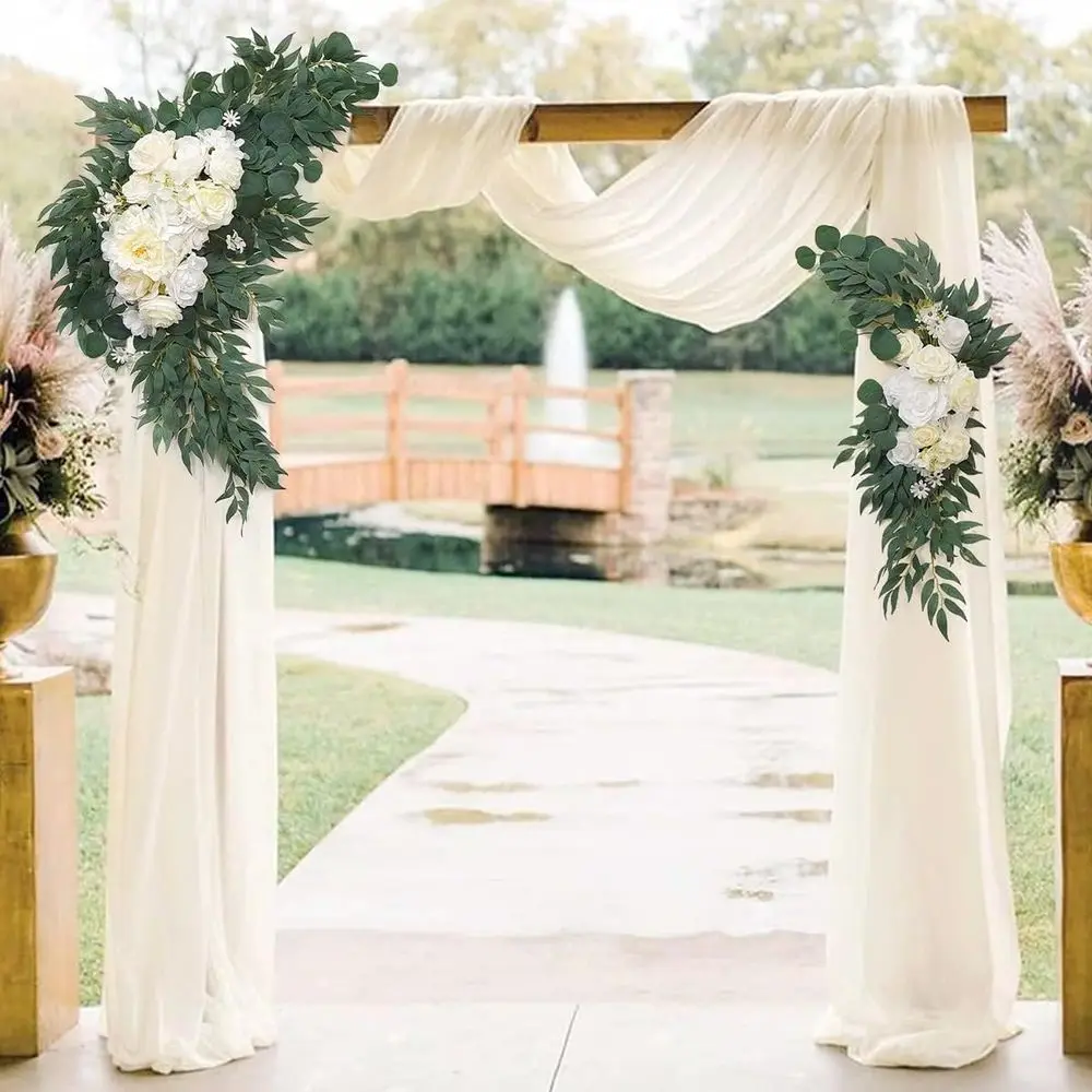 

Ivory 29 x 20' Wedding Arch Draping Fabric for Bridal Showers, Baby Showers, and Outdoor Events