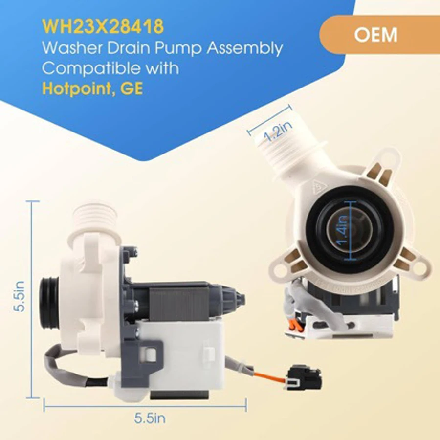 

WH23X24178 WH23X28418 B40-3A01 Washing Machine Drainage Pump GE Drainage Pump Motor 120V