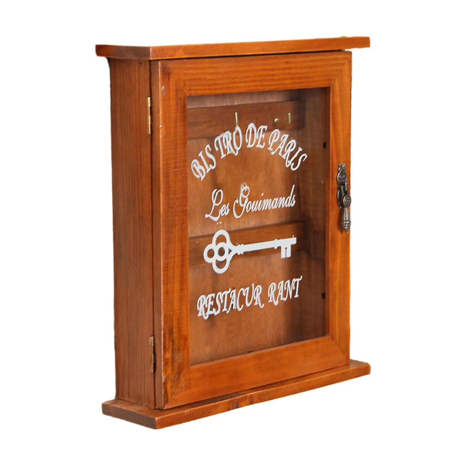 

Коробка для ключей из массива дерева, легко устанавливаемая, многофункциональный органайзер для ключей, шкафчик для ключей, держатель для ключей для подвала, двери, офиса, общежития, гостиной