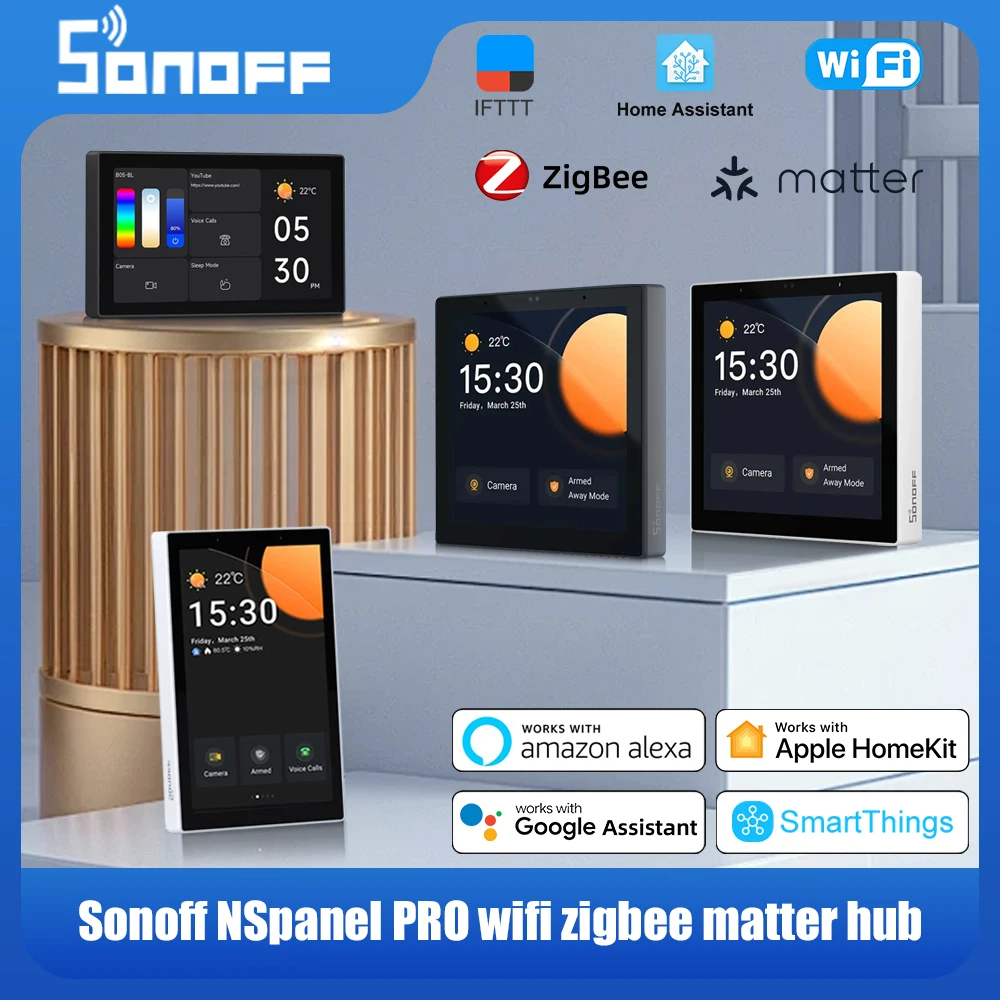 Hot SONOFF NSPanel/NSpanel Pro 86/120 Type Wifi/zigbee Smart Home Scene Switch Work With Alexa Google Home Assistant Smartthings