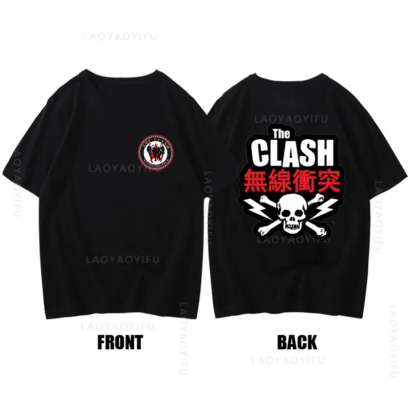 

Hot Sale The Clash Theme 100%Cotton Short Sleeve Tee Y2k Funny Graphic Gym Fashion O-neck Top Summer Streetwear Shirts Clothing