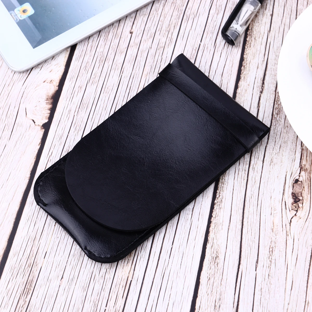 

Pen Case Vintage Holder Protective Sleeve Cover Holders for Desk Pencil Pouch Black