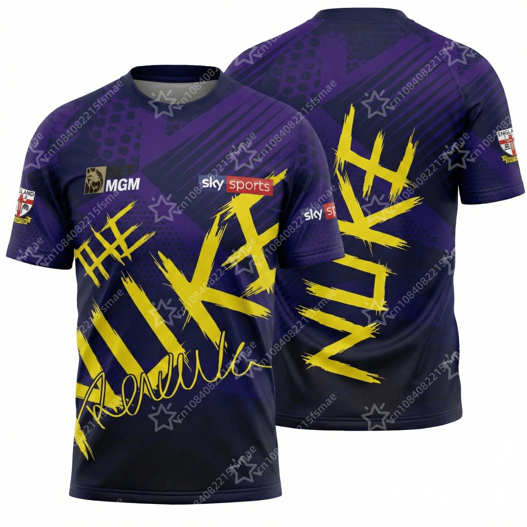 2026 PDC Luke Littler Darts Jersey“The Nuke” Men Round Neck 3D Printed T-shirt Short Sleeve Sportswear Casual Tee Tops Fan Gift image 4