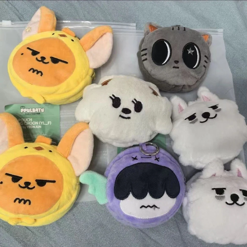 Porte-monnaie en peluche en coton PP de remplissage, porte-monnaie, accessoires, cadeau de fan, Kpop Idols, Yeonjun, Soobin, 12cm