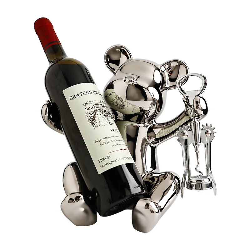 

Light luxury styled wine rack, high-value soft furnishing ornament, home decoration