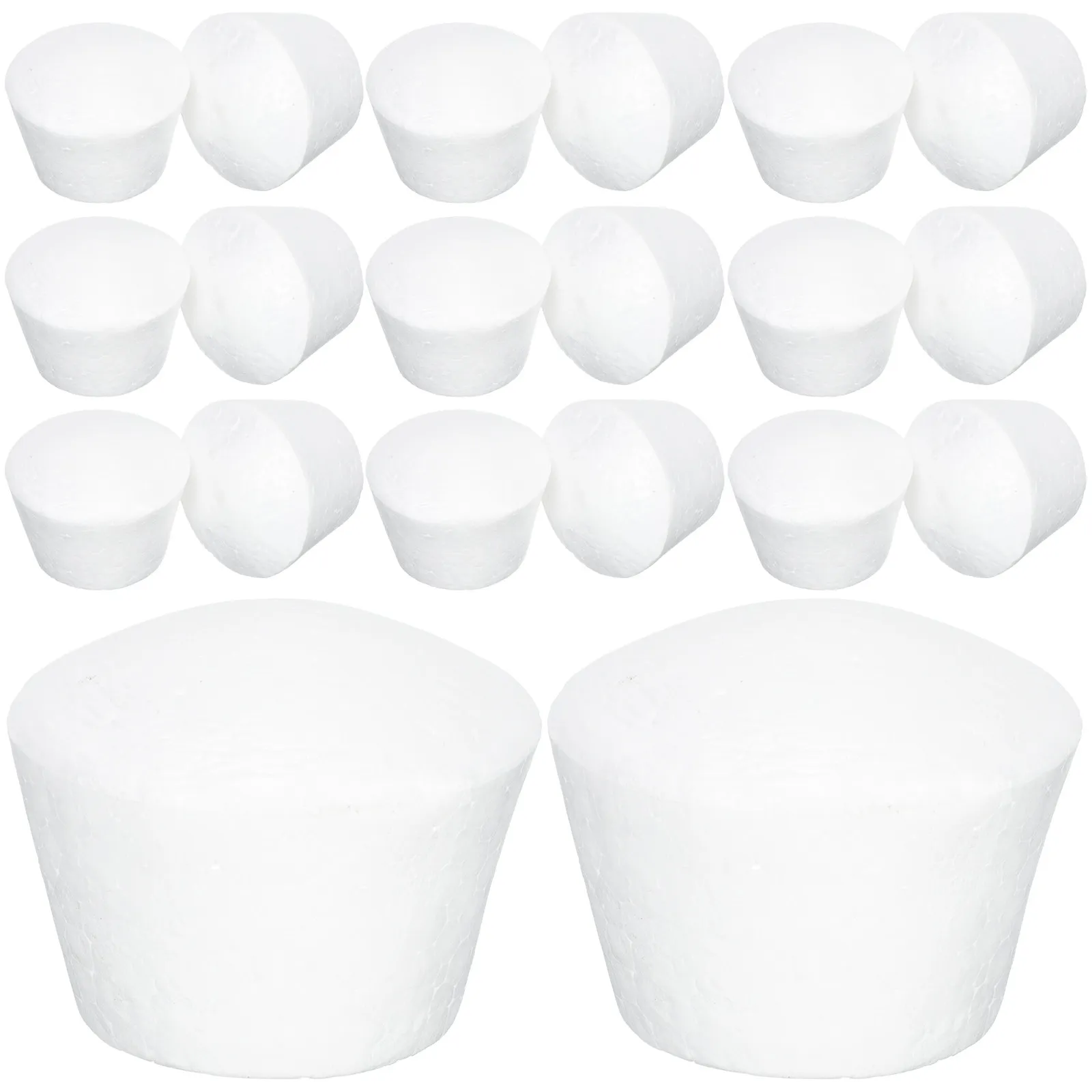 20Pcs Cake DIY Prop Sturdy White Foams Cupcake Carving Decorating Training Party Supplies Reusable Fake Cake Display Craft