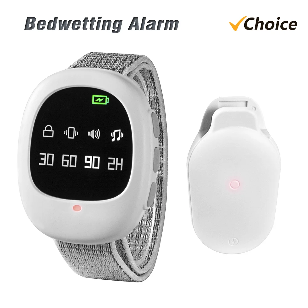 Wireless Bedwetting Alarm Potty Training Watch for Kids Elder Care 40M Effective Vibration/ Sound/ Vibration +Sound Reminding