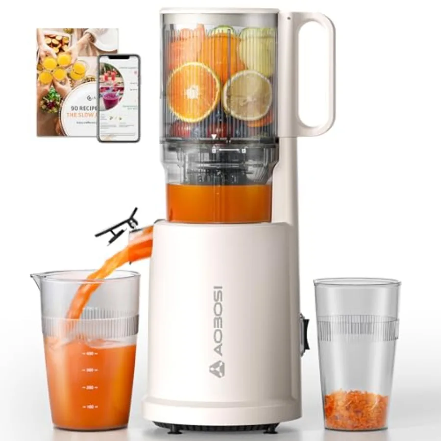 

Slow Cold Press Juicer Machine Electric Masticating Juicer Extractor with 5.4 Extra Large Feed Chute for Whole Fruits Vegetable