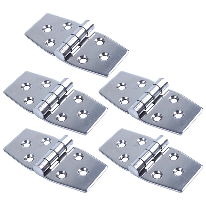 

10 PCS Marine Stainless Steel Hinge For 76 X 38 Mm Boat Hatch Compartment Hinges Accessories