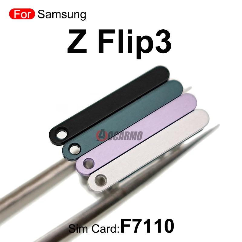 1 peças de reposição do entalhe do suporte do cartão sim da bandeja dos pces para samsung galaxy z flip3 f7110