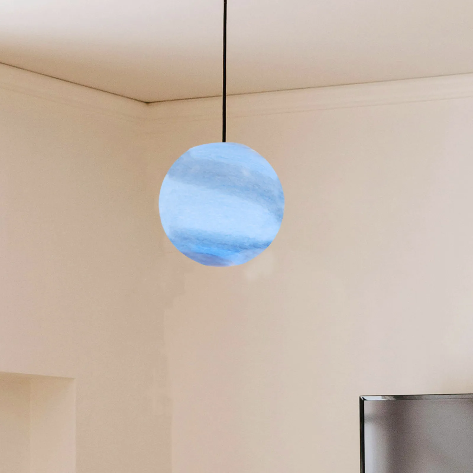 

Globe Glass Lampshade for Ceiling Pendant Light Modern Round Decorative Shade Replacement Easy Install Living Room Bedroom