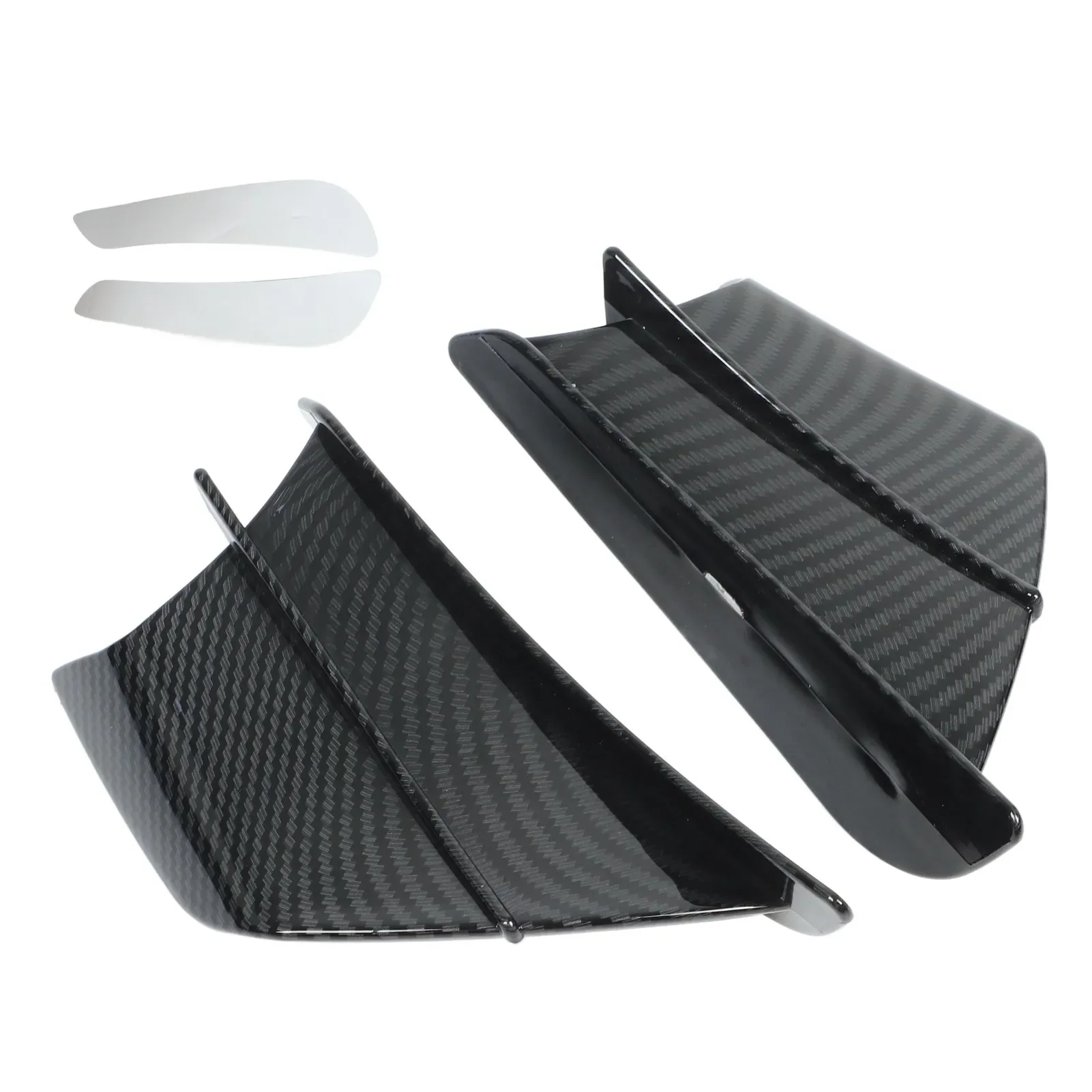 1 Pair Motorcycle Aerodynamic Wing Carbon Fibre Style Side Fairings Winglets Universal Fit