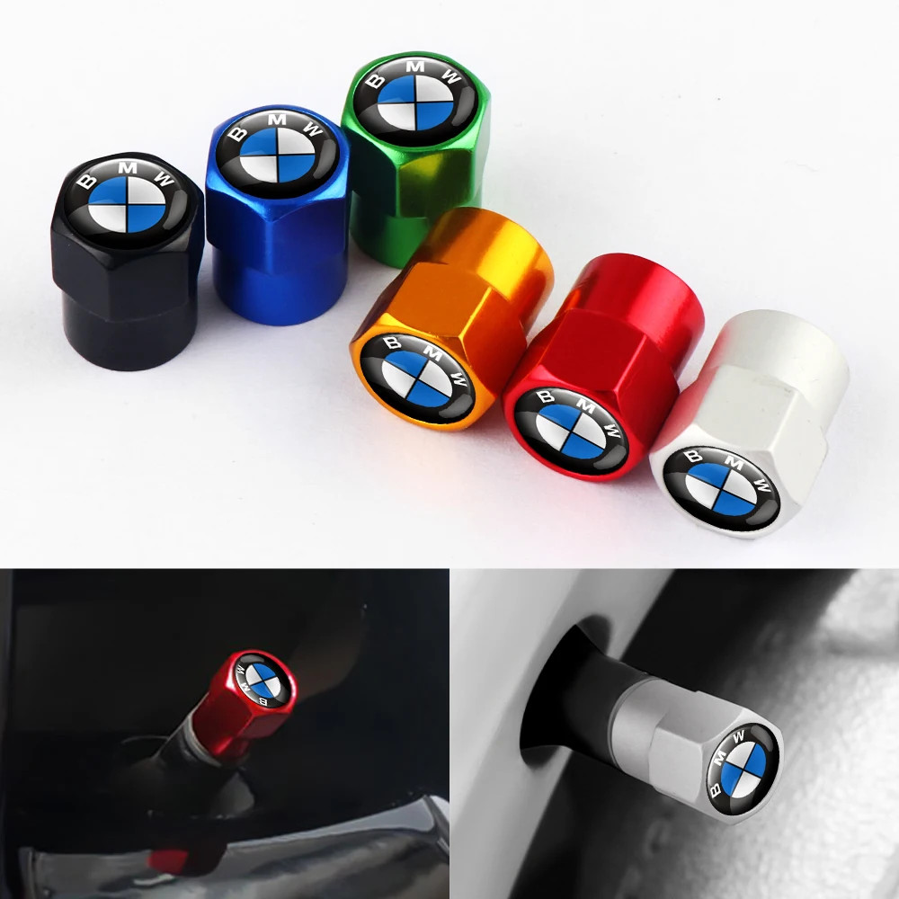 Car Wheel Tire Valve Caps Tyre Stem Covers Airdust Waterproof  For BMW M Performacne M3 M5 320 325 E28 E30 X1 X2 X3 F01 F02 F07