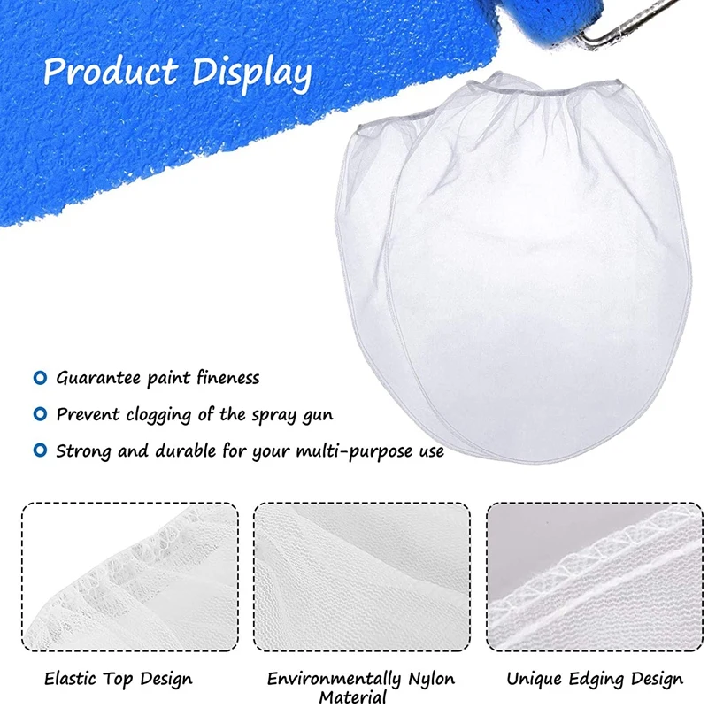 Paint Filter Bag Mesh Filter Bucket Elastic Opening Filter Bag Hydroponic Paint Filter Bag Suitable For Paint Gardening