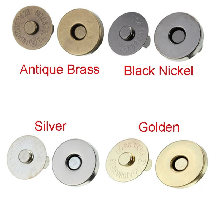 10set/Pack 14mm/18mm Magnetic Snap Fasteners Clasps Buttons Handbag Purse Wallet Craft Bags Parts Accessories Adsorption Buckle