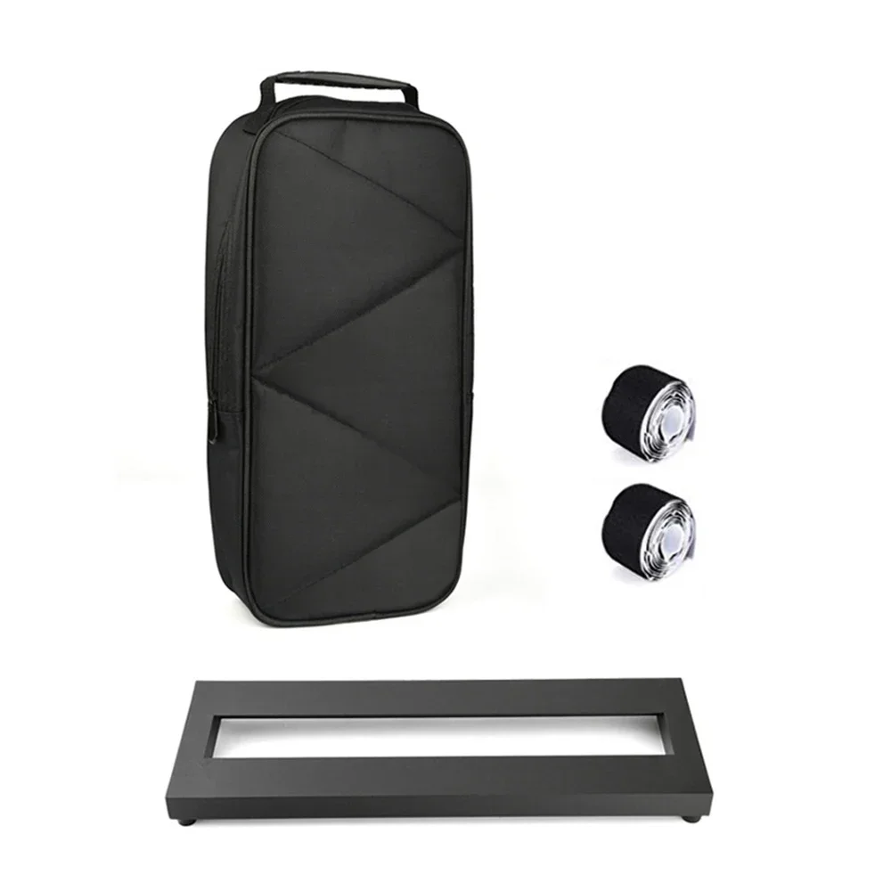 Guitar Effect Pedal Board Kit Guitar Pedalboard Aluminum Alloy Pedalboard 15×4.9  Inch with Carrying Bag Effect Pedal Plate Tool