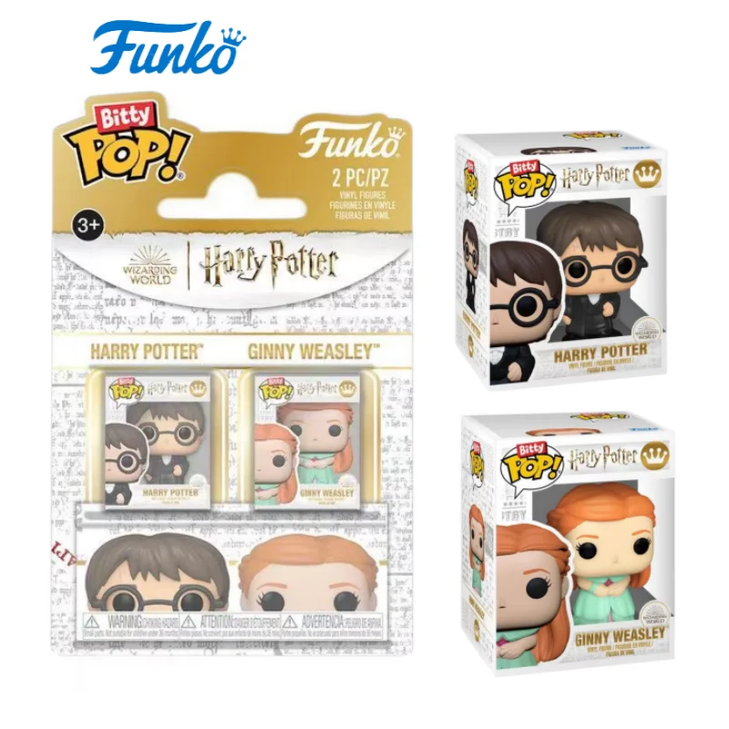 Funko Bitty Pop Harry Potter Harry And Ginny 2 Pack Mini Series Blind Box Hermione And Krum Minis Action Figure Model Toys Gifts