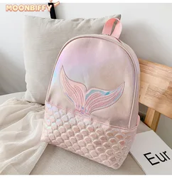 2022 New Children's Backpack Large-capacity Mermaid Laser Cute Cartoon Schoolbag Colorful School Girl Backpack Travel mochilas