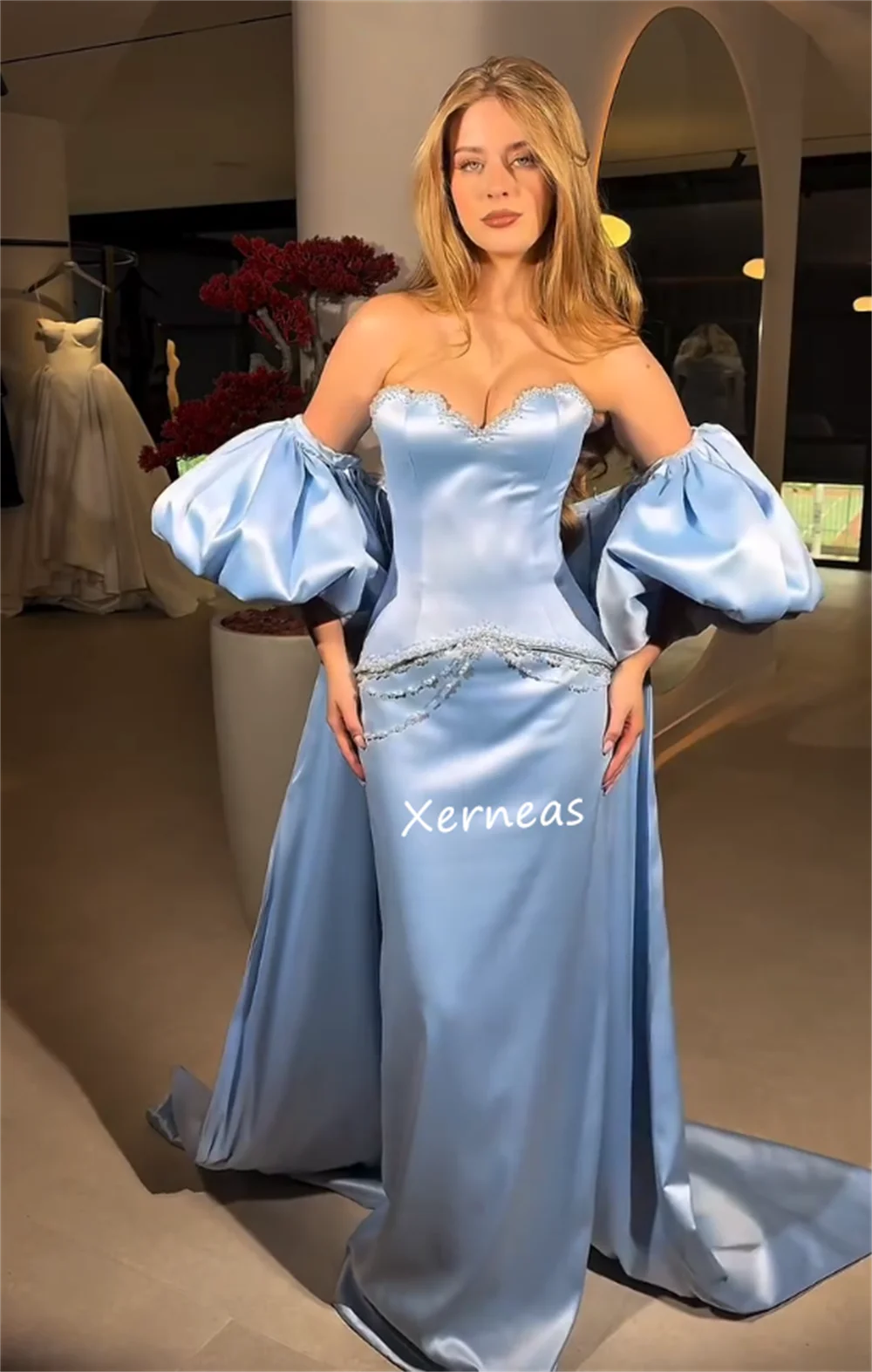 Vestidos de noche elegantes para fiesta de graduación, personalizados, Charmeuse, brillantes, con cuentas, escote en forma de corazón, hasta el suelo, a medida