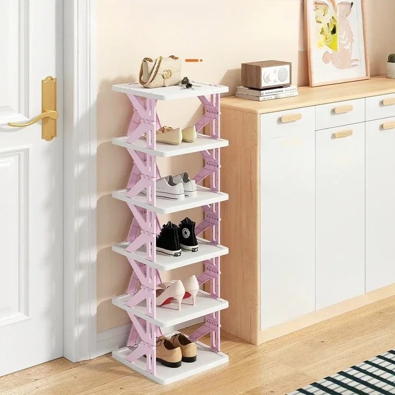 

Shoe rack installation-free corridor narrow rental house multi-layer simple plastic shoe rack