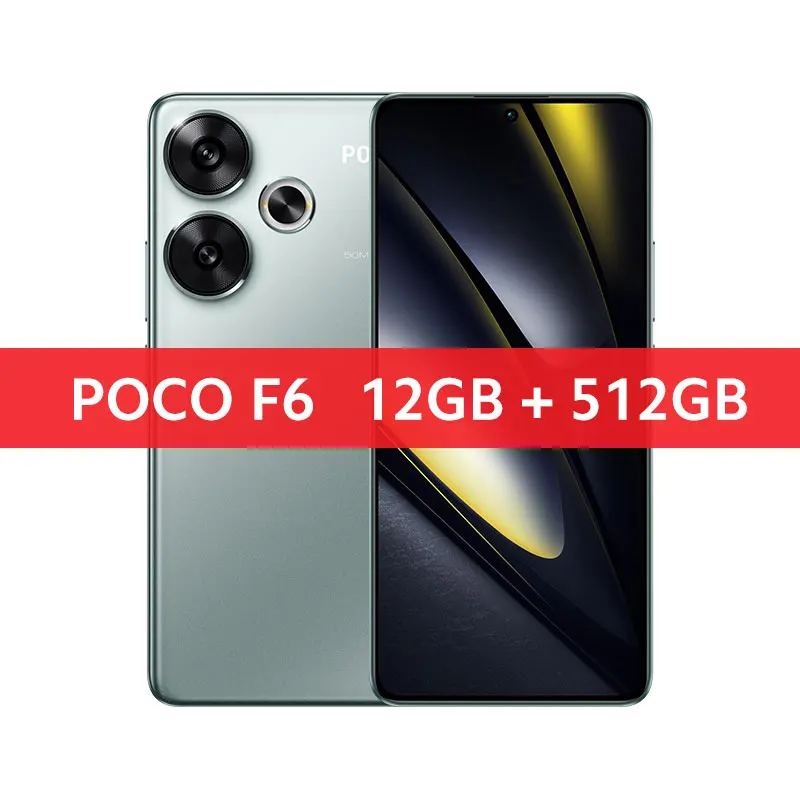 Newest POCO F6 Smartphone 256GB 512GB Snapdragon®8s Gen 3 6.67" 1.5K 120Hz CrystalRes AMOLED 90W Turbo Charging 5000mAh Battary