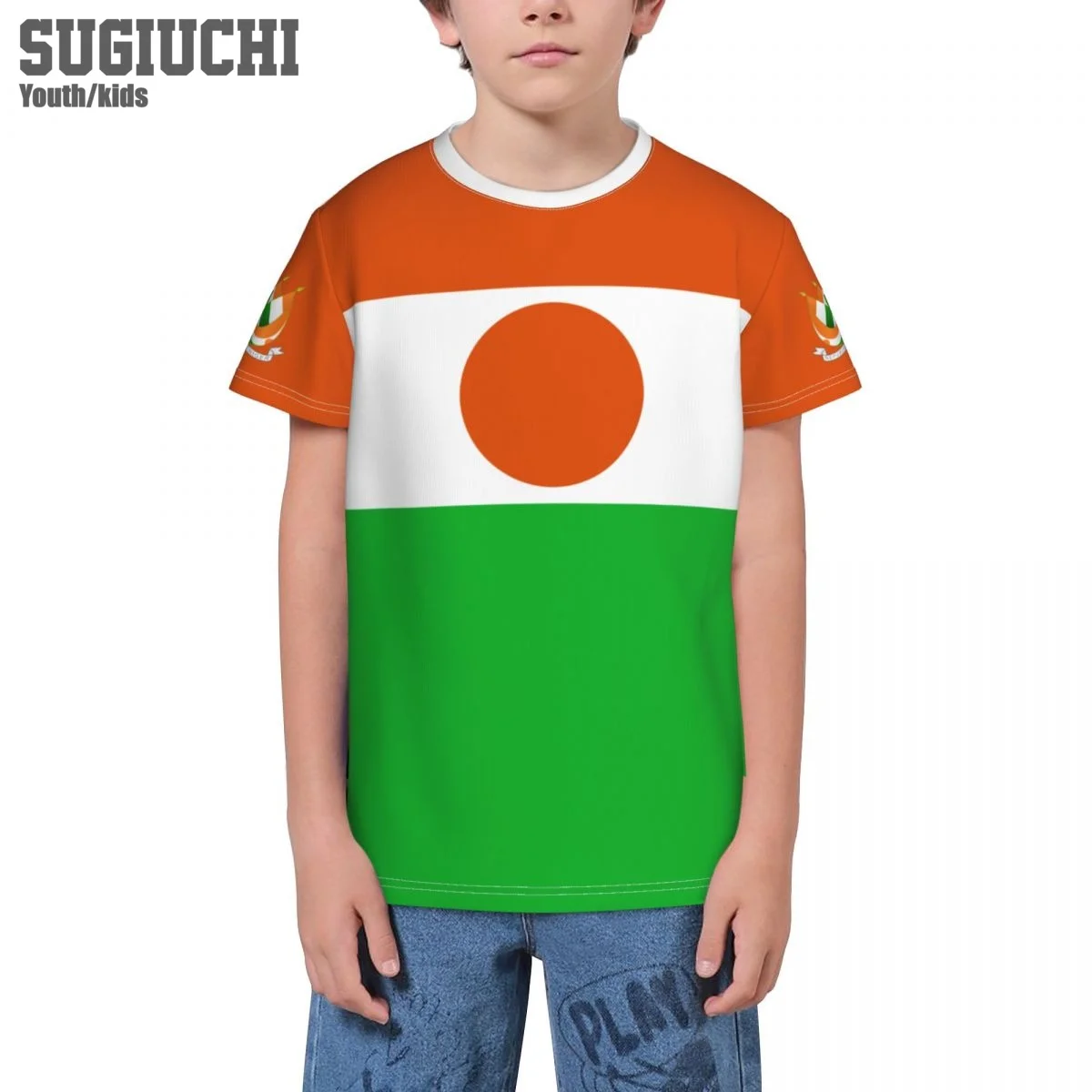 Custom Name Number Niger Flag Emblem 3D T-shirts For Kids Youth Boy/Girl Tees jersey Soccer Football Fans Gift T shirt