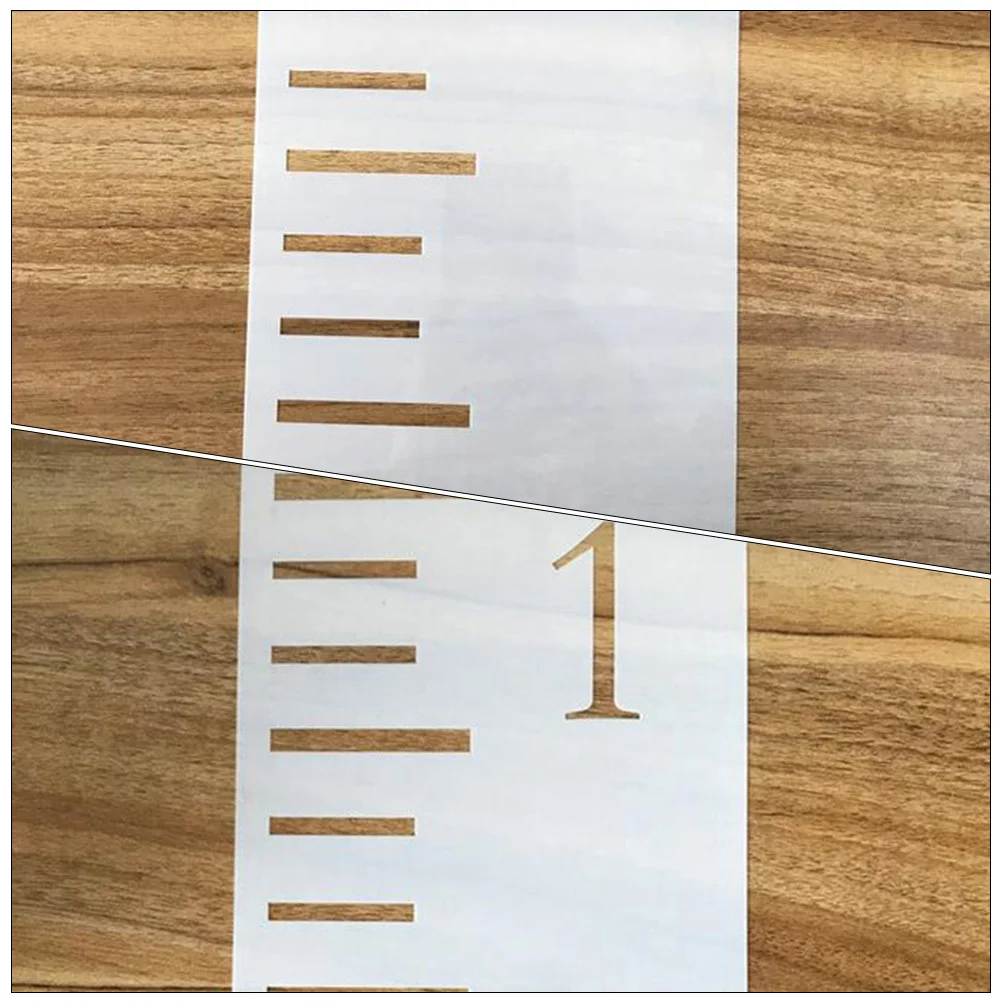 

7Pcs Children Growth Chart Stencil Plastic Template Kids Height Measuring Ruler Reusable Growth Ruler Wall Decor