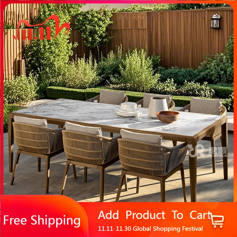 

Outdoor Mobile Garden Furniture Sets Coffee Study Restaurant Conference Table Modern Lounge Poker Picnic Mesa Salon Furniture