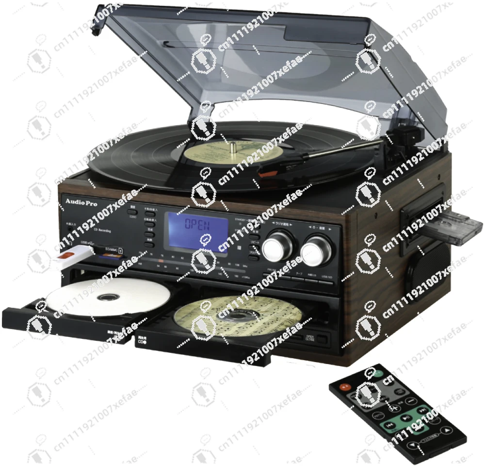 All-in-one wireless dual CD music player with high quality sound and easy operation