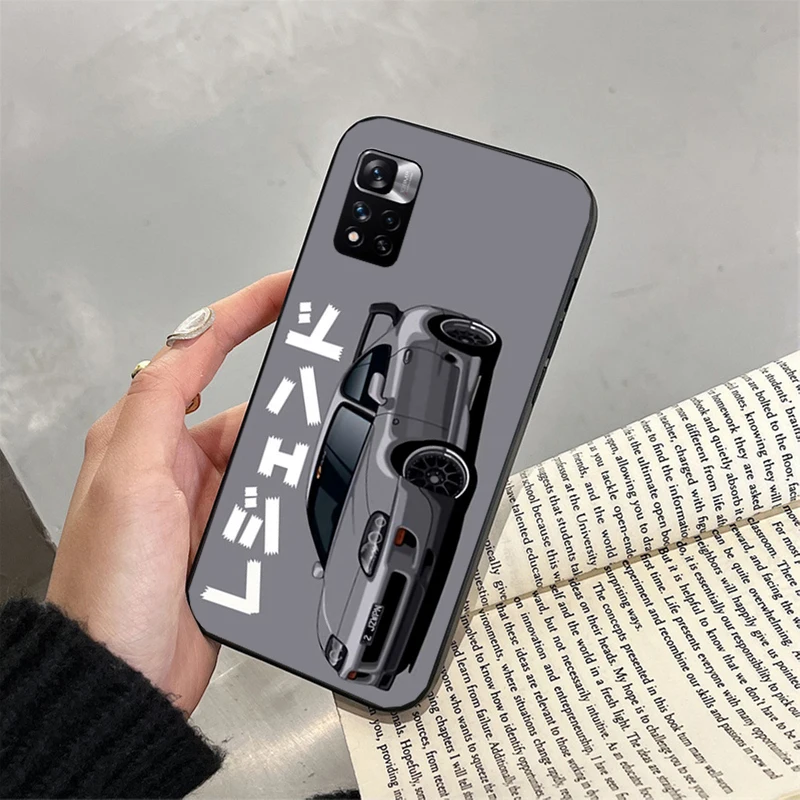 Japan JDM Tokyo Drift Sports Car Phone Case For Xiaomi Redmi note 13 12 Pro 11S 11 10 Pro 10S 12S Redmi 10 13C 9C