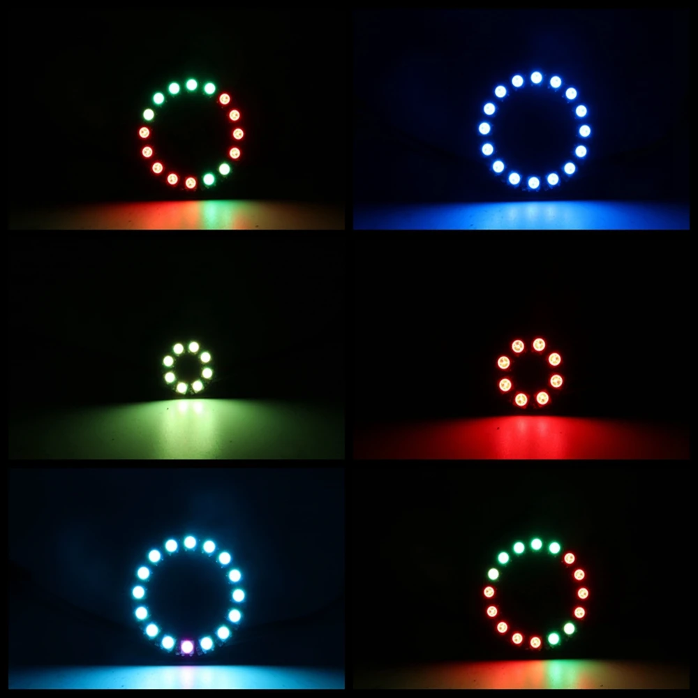 Led Pixel Ring WS2812B Addressable  8/16/24/35/45Leds 5050 RGB Led Diode Ring Color IC Built-in LED