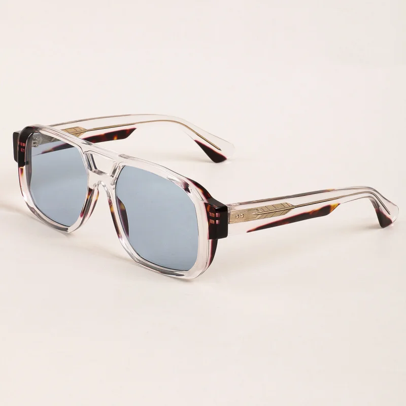 2025 نظارات شمسية مربعة بإطار كبير عصري للرجال والنساء فاخرة رجعية من الأسيتات نظارات شمسية خارجية عدسات واقية UV400