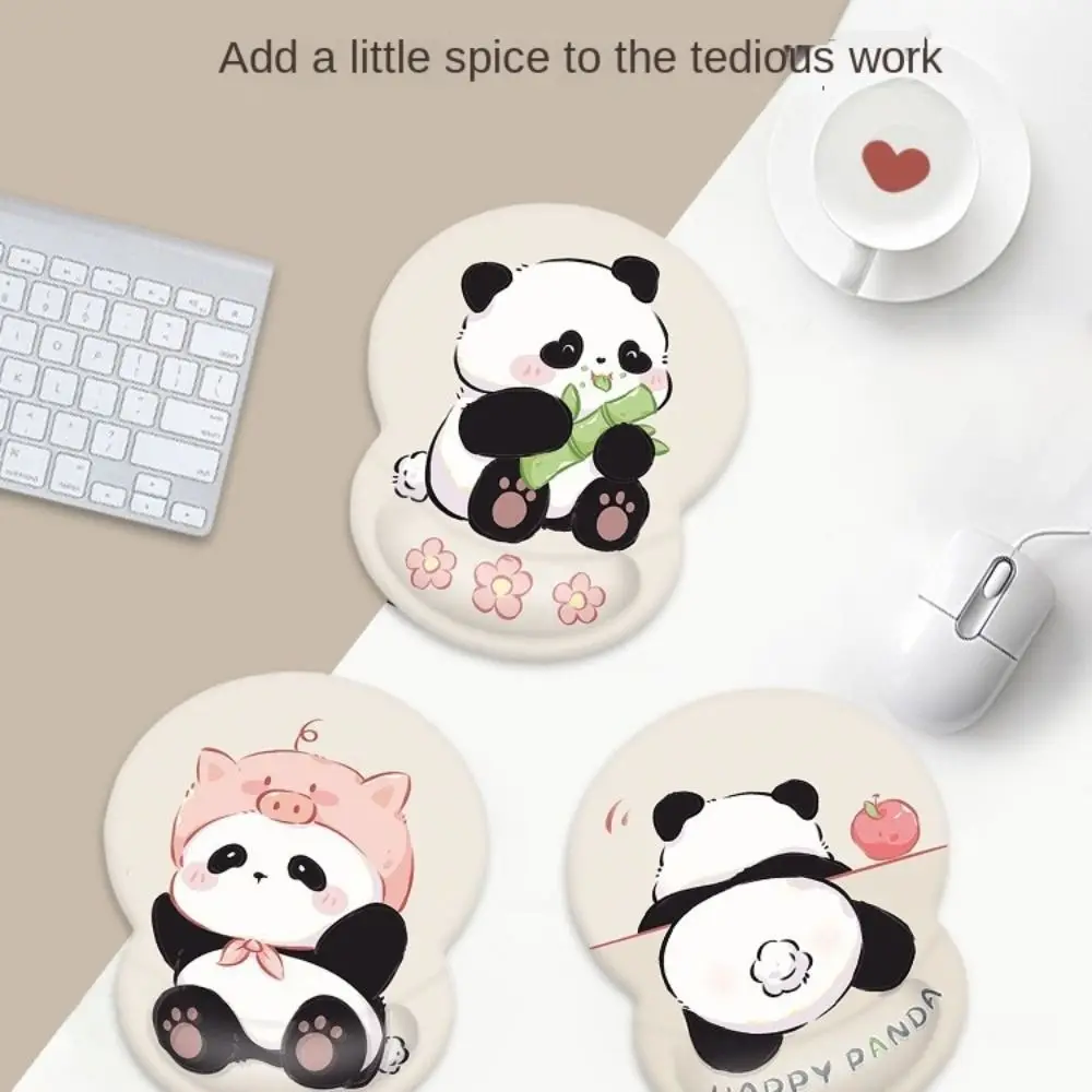 

Hands Guard Panda Non-Slip Pad Wrist Rest Comfortable Cartoon Keyboard Pad Soft Kawaii 3D Mouse Pad Typewriting Tools