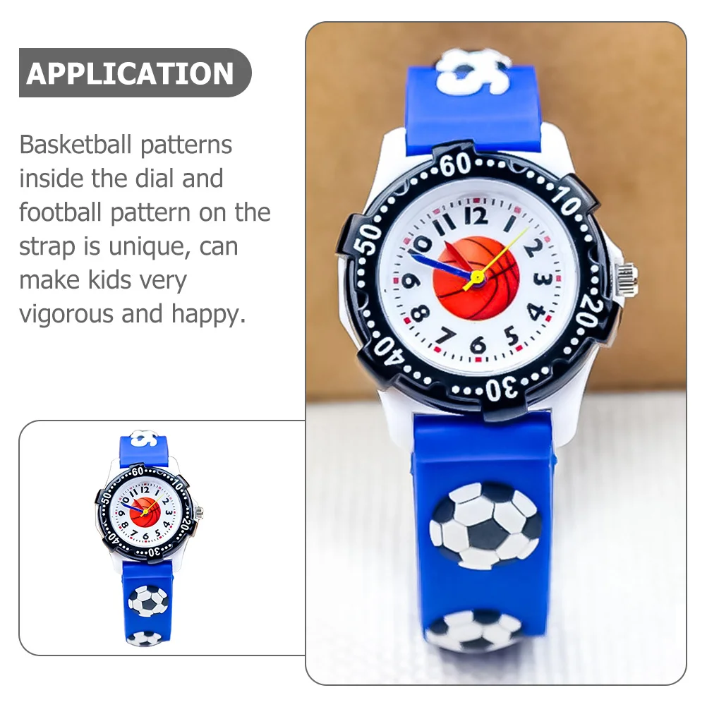 

Basketball Pattern Digital Watch Sports Theme Cartoon Adjustable Wristwatch Watch Cartoon Wristwatch