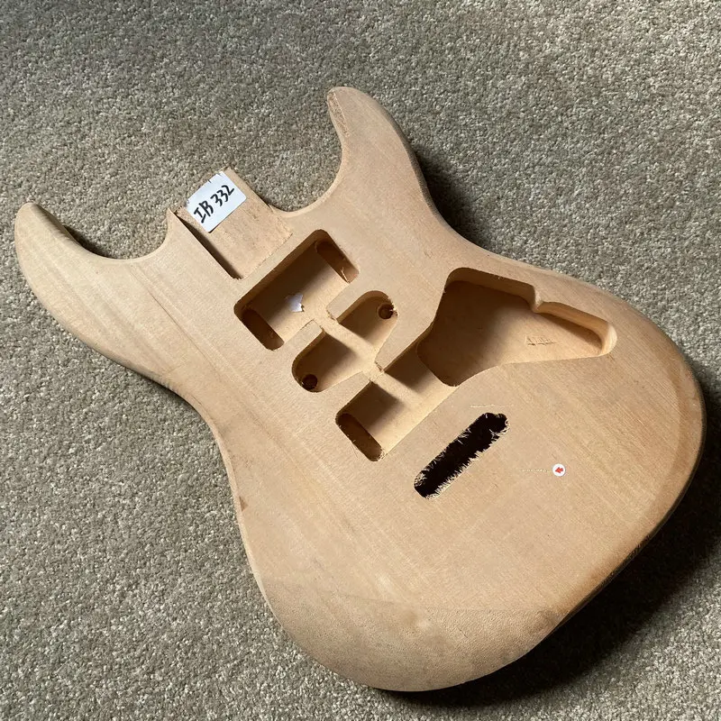 IB332  Stock Items Unfinished ST Guitar Body in Solid Basswood Custom Pickup+Bridges for ST Guitar Replace and DIY