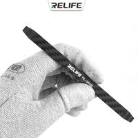 RELIFE RL-060B Carbon Fiber Anti-static Non-magnetic Crowbar for iPhone Samsung Mobile Phone Disassembly Opening Repair Tools