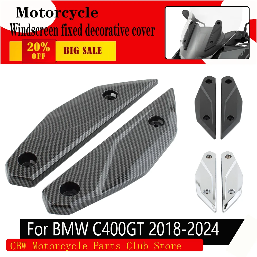 Für BMW C400GT 2018-2024 Windschutzscheiben-Abdeckplatte Windschutzscheiben-Fixierungs-Dekorplatte Motorrad-Modifikationszubehör